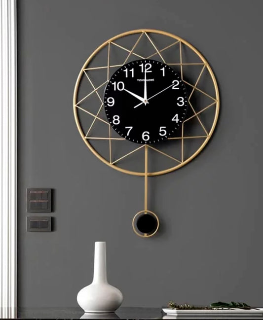 Candy Star Black Gold Wall Clock