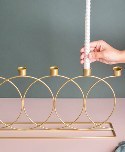 Golden Ring Candle Stand