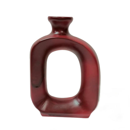 Maroon Hole Flower Vase