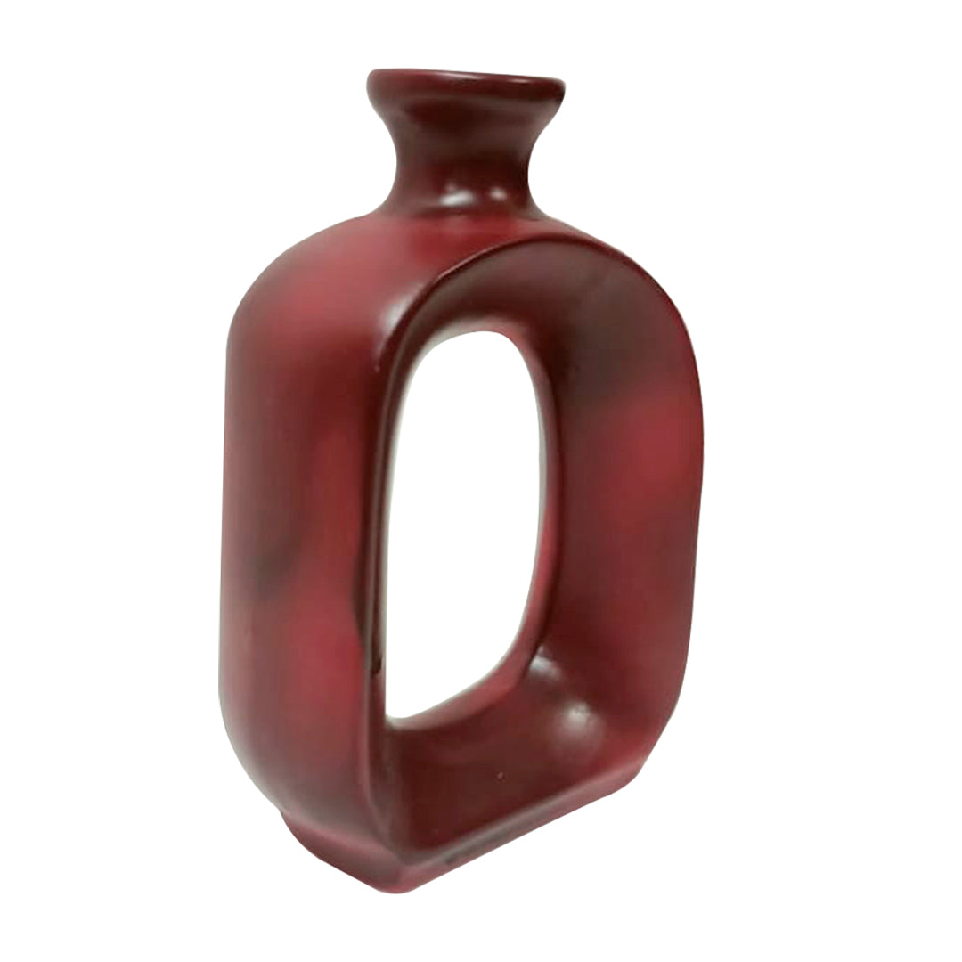 Maroon Hole Flower Vase