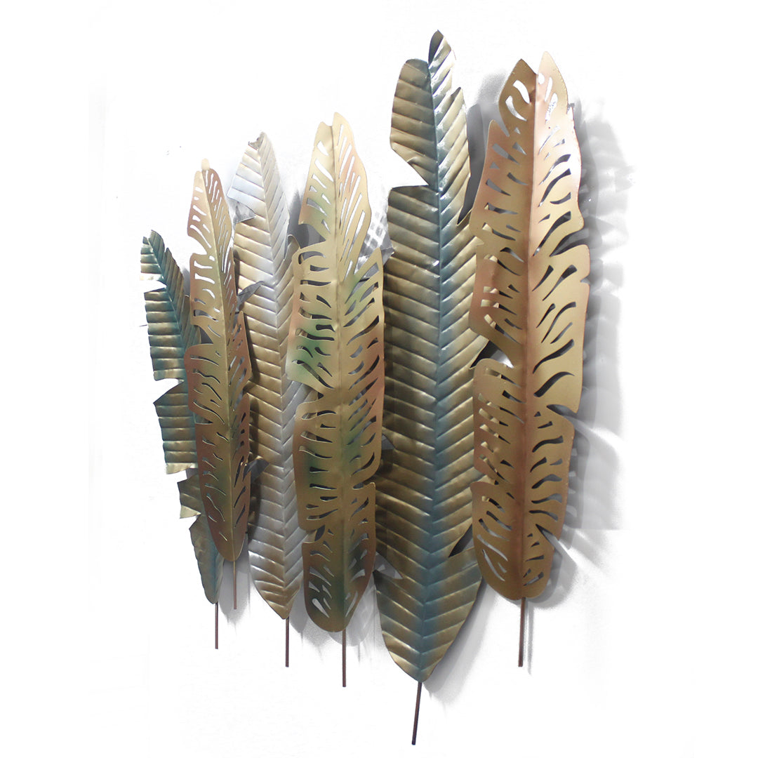 6 Banana Leaf Metal Wall Art