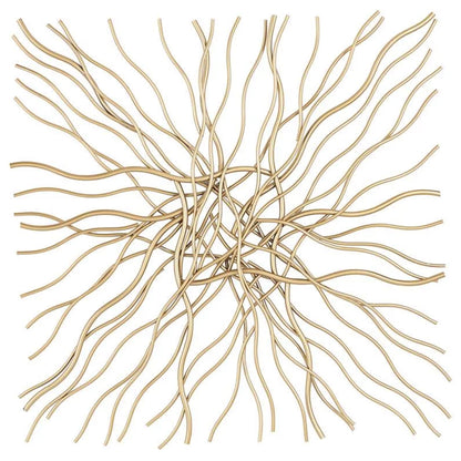 Golden Abstract wire frame wall Art