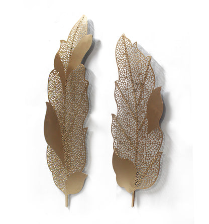 Golden Banana Leaf set of 2