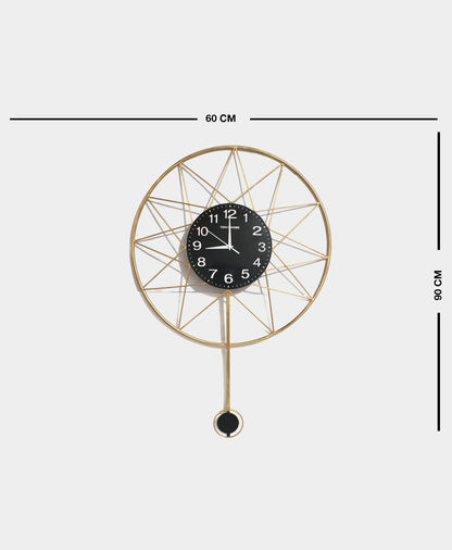 Candy Star Black Gold Wall Clock