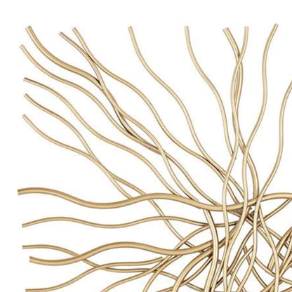 Golden Abstract wire frame wall Art