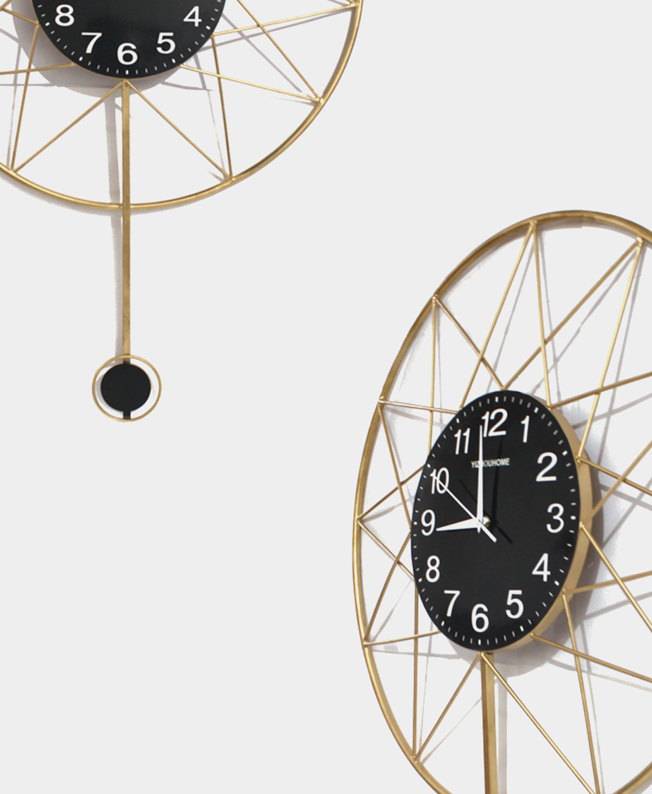 Candy Star Black Gold Wall Clock