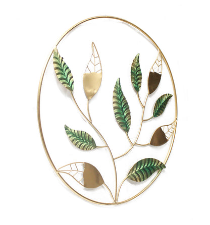 Gold Ring Leaf Wall Art