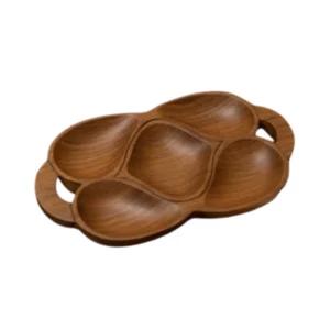 Artisanal Organic Curve Wood Dry Fruit Server