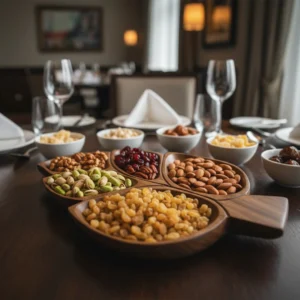 Handcrafted Wooden Leaf Dry Fruit Tray