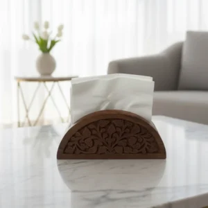Handmade Floral Wooden Napkin Holder