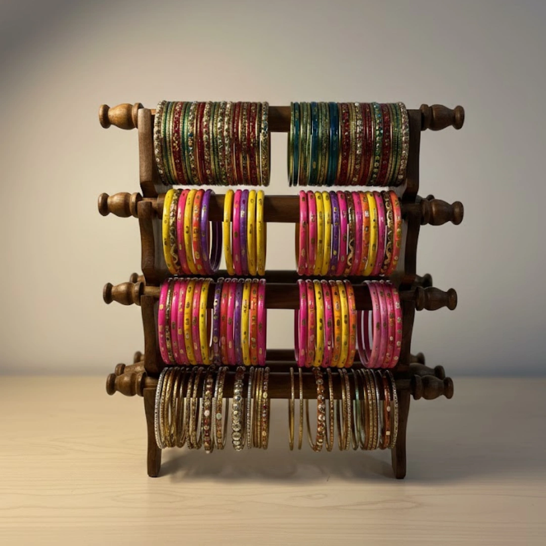 Premium Handcrafted Wooden Bangle Rack / Bangle Stand - Image 2