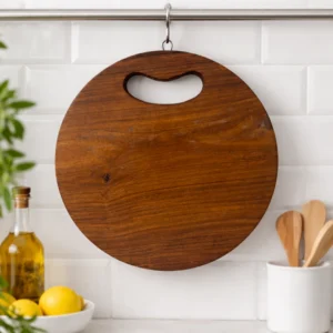 Handcrafted Round Wooden Chopping Board – Kitchen Board