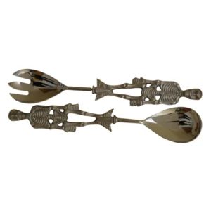 Premium Decorative Metal Serving Spoon Set (2 Pieces)