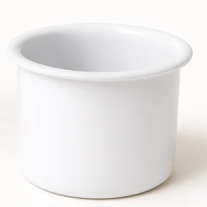 Modern Metal Planter Pot with Golden Stand (White)