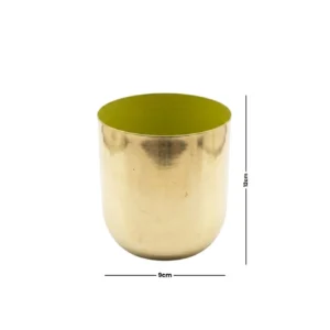 Handcrafted Gold Finish Metal Planter & Flower Pot