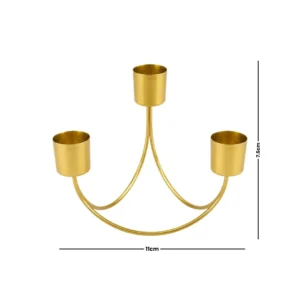 Decovia Creation 3-Arm Arch Metal Taper Candlestick Holder